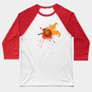 Fire Basketball Ball Baseball T-Shirt